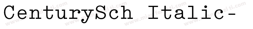 CenturySch Italic字体转换
